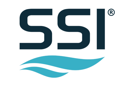 SSI logo with wave design